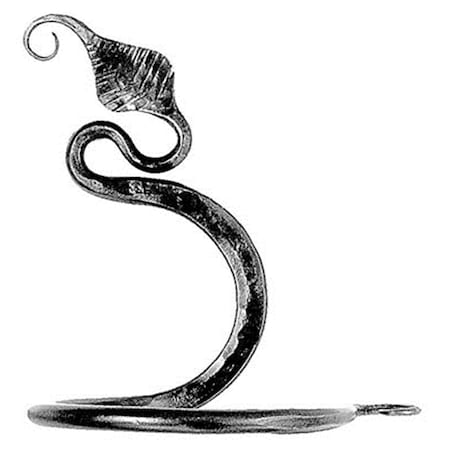 Acorn Mfg 5 Leaf Towel Ring - Black Iron LBDBP